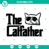 Catfather SVG design for Father's Day featuring a cat dad, perfect for instant download.