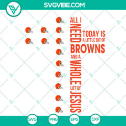 Cleveland Browns NFL Jesus Logo Cross SVG - Instant Download for fans, featuring a unique blend of sports and faith elements.