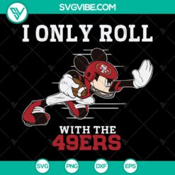 San Francisco 49ers Super Bowl Mickey SVG design for NFL fans, instant download. Great for football-themed projects.