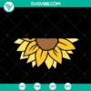 Sunflower SVG for Fall Farmhouse Decor - Floral Wood Door Hanger Cut Files for Silhouette and Cricut Design, Instant Download.
