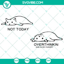 Lazy black cat SVG design, perfect for cat lover gifts and shirts. Instant download for cat enthusiasts, cute and whimsical graphic.