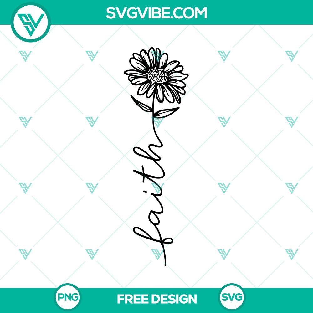 Faith Sunflower SVG Cut File – Free Inspirational Design Faith sunflower SVG cut file for free download, featuring inspirational design. Perfect for crafting projects.