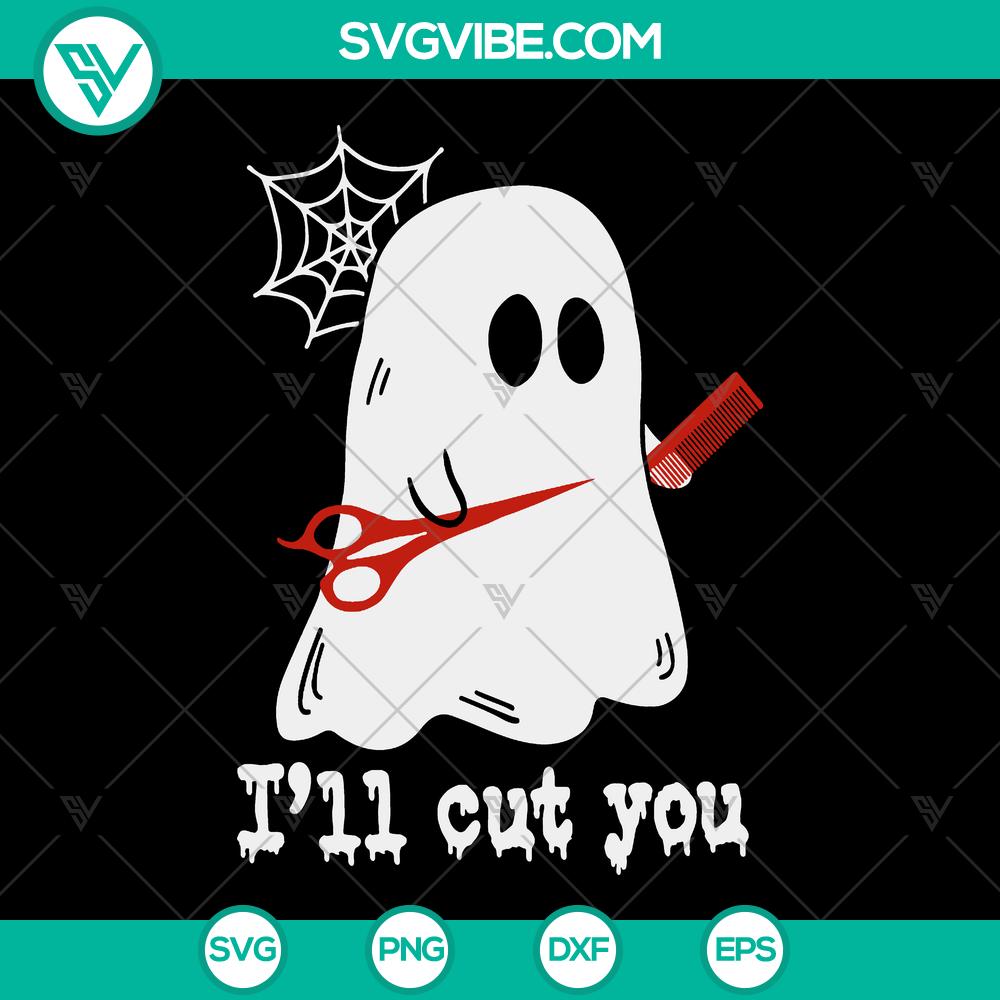 mockup-462758197.jpg Boo Crew Halloween SVG Bundle featuring Scissor Nightmare and Cute Boo designs for crafts and decorations.