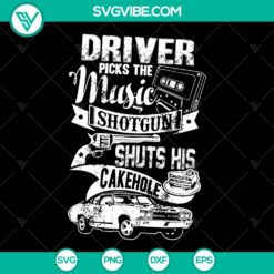 Supernatural SVG Bundle featuring Dean Winchester, John Winchester, Demon Hunter designs for Cricut & Silhouette, "Driver Picks the Music" theme.