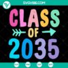 Class of 2035 SVG and PNG graduation cut files for instant download, perfect for crafting projects.
