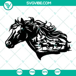 Horse head SVG clip art perfect for Cricut machines. Detailed horse design in SVG cut file format for crafting projects.