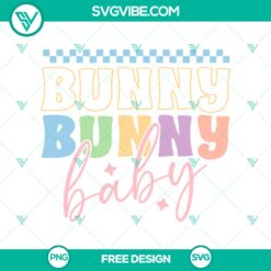 Free Bunny Baby SVG Cut File with adorable design - perfect for Easter crafts and projects.
