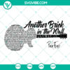 Pink Floyd Another Brick In The Wall lyrics SVG cut file for guitar enthusiasts. Great for music-themed crafting projects.