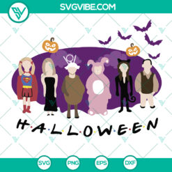 Friends Halloween Party SVG &amp; PNG Bundle - The One With The Halloween Party DXF Cut File