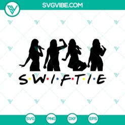 Taylor Swift silhouette design in SVG, DXF, EPS, PNG files for Swiftie Friends. Perfect for fans and crafts.