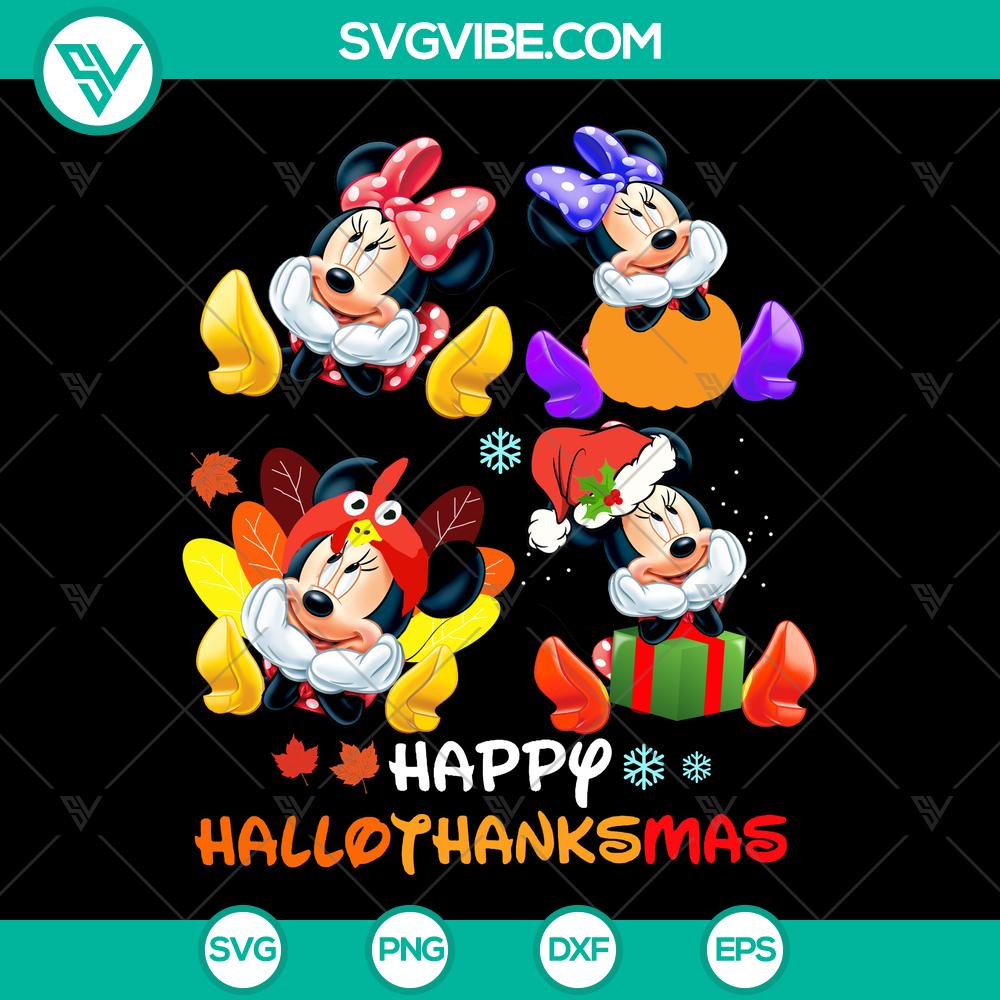 mockup-509892604.jpg Disney Minnie Mouse Happy Hallothanksmas design for cutting machines, SVG, PNG, EPS, DXF files for Silhouette.