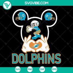 Miami Dolphins Mickey Football SVG design with a fun and unique twist, perfect for sports fans. Instant download available.
