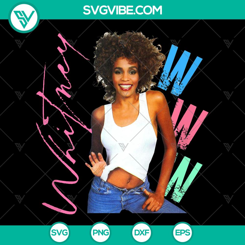 mockup-511857400.jpg Whitney Houston "I Wanna Dance With Somebody" singer SVG design - ideal gift idea for fans of the artist.