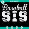 Baseball Sister SVG design with "Sister's Biggest Fan" shirt cut files, perfect for sports fanatics. Great for personalizing clothing.
