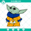 Los Angeles Rams NFL Baby Yoda SVG design for football fans, instant download. Great for DIY projects.