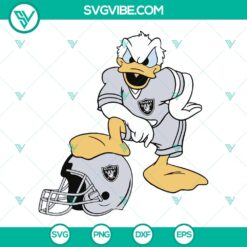 Oakland Raiders Donald Duck NFL logo SVG design for instant download, ideal for NFL fans and Raiders supporters.