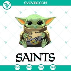 Baby Yoda Hug New Orleans Saints PNG Design Shirt - Star Wars NFL Football T-Shirt - Instant Download