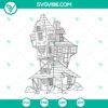 Burrow SVG file with rustic house line art drawing for Silhouette, instant download. Ideal for magic home cut outline vector.