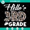 3rd Grade Leopard Print Teacher T-Shirt SVG PNG Cut File for Back To School. Ideal for shirts, teachers, and school outfits.
