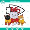 Kansas City Chiefs cat SVG design with red and yellow team colors - perfect for sports fans. Instant download for DIY projects.