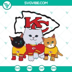 Kansas City Chiefs Cat SVG Design - Instant Download