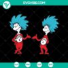 Dr. Seuss Thing 1 and Thing 2 SVG clipart - colorful and playful characters for designs and crafts.