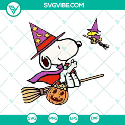 Snoopy Witch Halloween SVG with "Happy Halloween" text for instant download. Ideal for festive crafting projects.