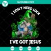 St. Patrick's Day Gnome with Jesus design in PNG format for instant download, perfect for celebrating without luck.