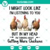 Funny Chicken Lover SVG clipart with cute chickens, Instant Download PNG design.