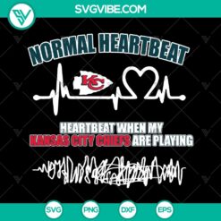 An NFL football-themed SVG featuring a Kansas City Chiefs heartbeat design, available for instant download. Perfect for Chiefs fans!
