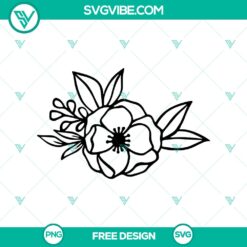 Free Violet Flower SVG Cut File for Cricut &amp; Silhouette