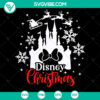 Unique Christmas snowflake castle mouse ears SVG bundle with magic trip design, DXF and PNG files for crafts.