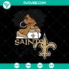 New Orleans Saints Girl SVG PNG DXF EPS Cut Files - Instant Download, trendy football team design for crafting projects.
