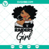 Las Vegas Raiders Black Girl NFL Sport SVG for instant download, perfect for sports fans and crafting projects.