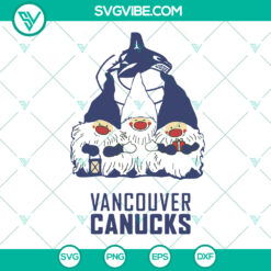 Vancouver Canucks NHL gnomes design SVG for hockey sport logo shirt, ideal for fans.