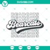 Bearcats retro school spirit design SVG featuring the university mascot, perfect for echoing team pride. Ideal for instant download.