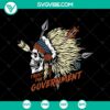 Government skull SVG with Native American Chief pride design for Cricut, instant download for crafters.