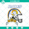 Los Angeles Rams helmet SVG design perfect for football team fans & Super Bowl enthusiasts.
