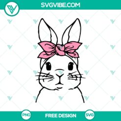 Free SVG cut file of a cute bunny design for crafts. Perfect for crafting projects and decorations.