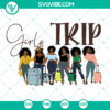 Black girl melanin woman SVG for travel and getaway activities, instant download design.