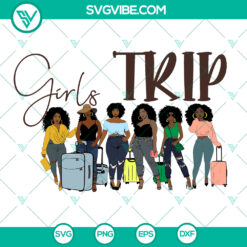 Black Girl Melanin Woman SVG for Fun Getaway and Travel - Instant Download
