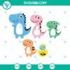 Dinosaur Family SVG Bundle for Cricut with Daddysaurus, Mommysaurus, and Babysaurus. Cute and trendy cut files for instant download.