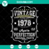 Vintage 1978 Aged To Perfection SVG 41st Birthday Gift - Instant Download with rustic design elements for birthday celebration.