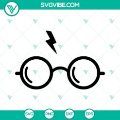 Harry Potter glasses decal cut files design in SVG, PNG, and DXF formats for crafting projects.
