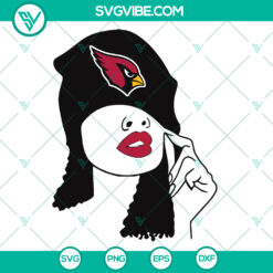 Arizona Cardinals Fangirl SVG for Black Girl Super Bowl fans. Ideal NFL-themed design for football supporters.