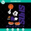 Phoenix Suns Mickey Basketball SVG Design, ideal for NBA fans, Instant Download, suitable for DIY projects and merchandise creation.