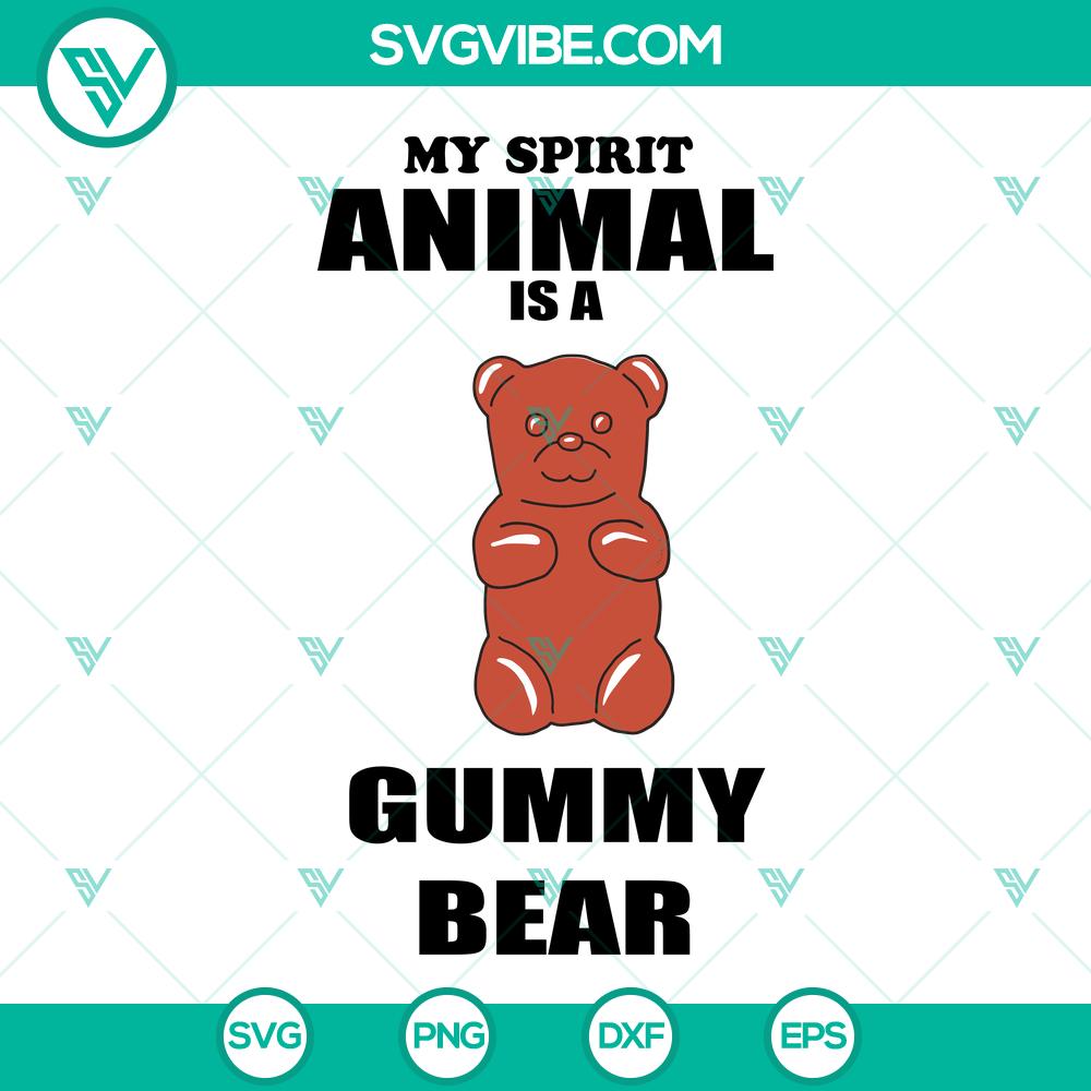 My Spirit Animal Gummy Bear Svg Cut Files – Instant Download Spirit animal gummy bear SVG cut files for download, cute and whimsical design for crafting projects.