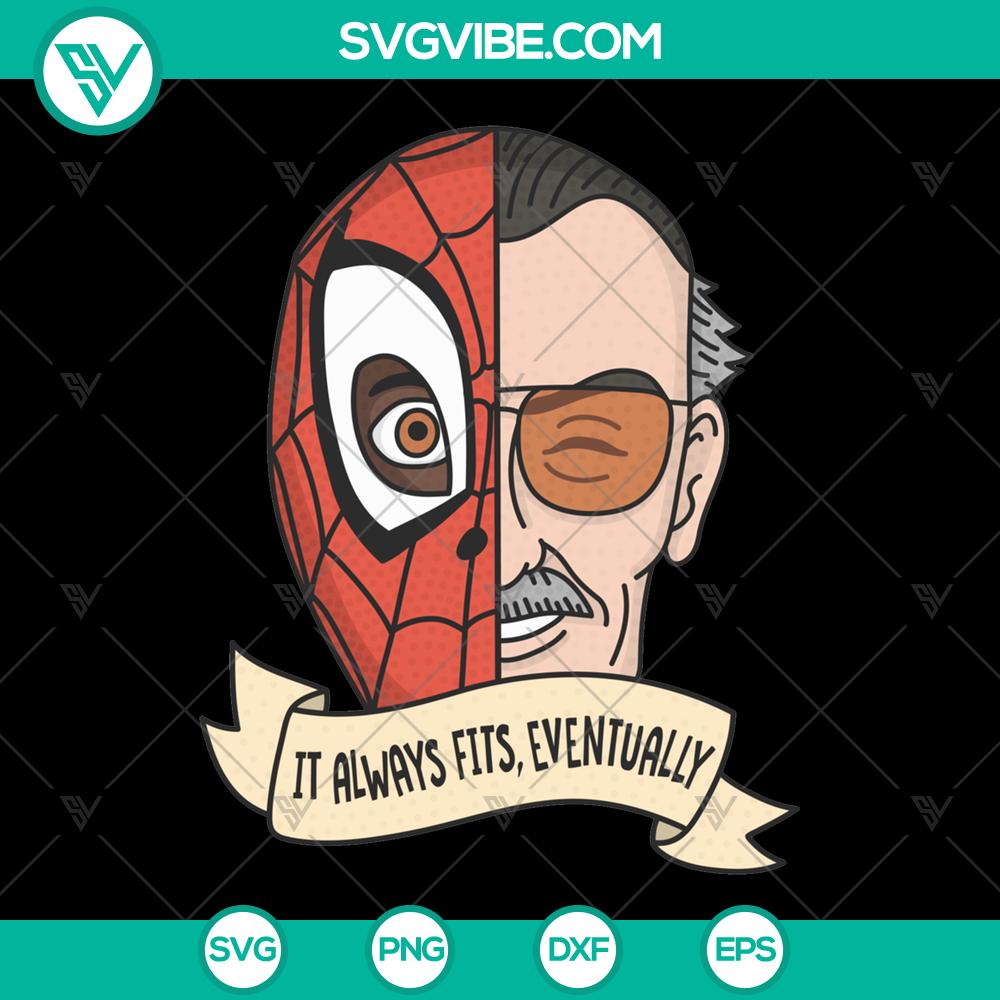 mockup-621065042.jpg Spider-Man SVG collection featuring Stan Lee and Miles Morales design for instant download.