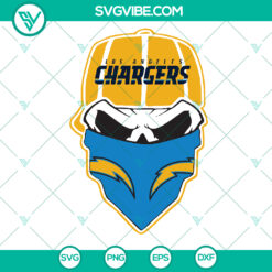 Los Angeles Chargers Skull Super Bowl NFL Team Logo SVG with instant download option. Perfect for Chargers fans!
