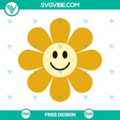 Free boho style Retro Peace Flower SVG cut file, perfect for crafting projects.